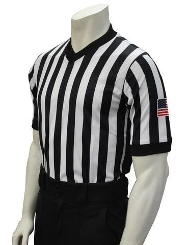 Smitty 2 1/4” Stripe Football Referee Shirt with Left Sleeve Flag