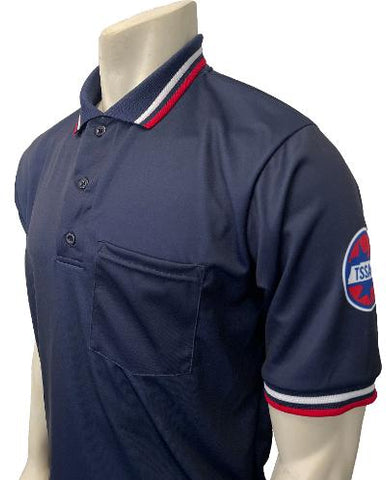 USA300TN-NY-30238 - Smitty "Made in USA" TSSAA Softball Short Sleeve Navy Blue Umpire Shirt