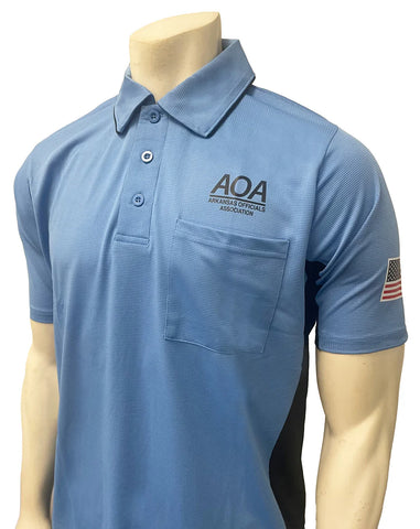 BBS314AR Sky Blue/Black-30229 - APPROVED "AOA" BASEBALL SHIRT