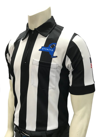 USA109NY-607-10267 - Smitty "Made in USA" - "BODY FLEX" Football Short Sleeve Shirt w/ Logo Over Pocket