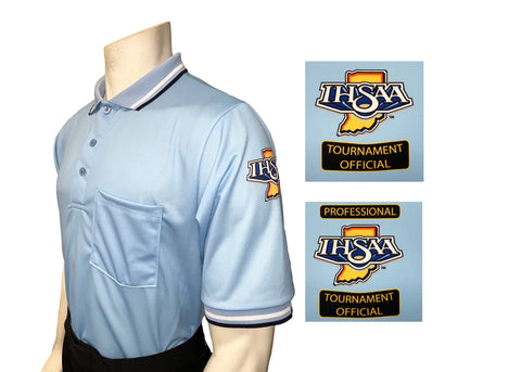 USA300IN-PB-30200 - Smitty "Made in USA" - IHSAA Short Sleeve Powder Blue Umpire Shirt