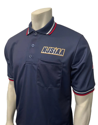USA300NJ-NY-30225 - Smitty "Made in USA" - NJSIAA Men's Baseball/Softball Umpire Short Sleeve Shirt - Navy