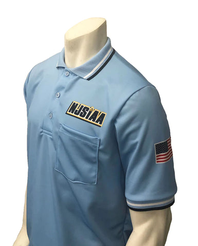 USA300NJ-PB-30214 - Smitty "Made in USA" - NJSIAA Men's Baseball/Softball Umpire Short Sleeve Shirt - Powder Blue