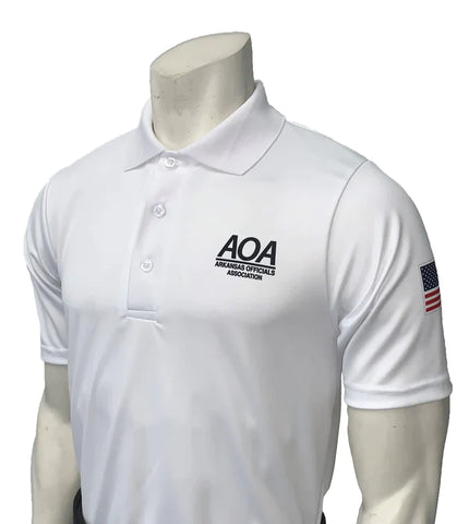 USA400AR- 4080 - Smitty "Made in USA" -AOA Men's Short Sleeve WHITE Volleyball Shirt