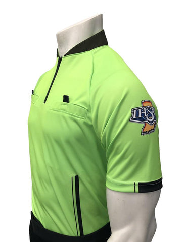 USA900IN-FG-9040- "PERFORMANCE MESH" "IHSAA" Florescent Green Short Sleeve Soccer Shirt