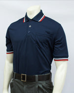 USA300PA-NY -30125- Short Sleeve NAVY Blue Umpire Shirts w/ RED/NY/WH Trim & PIAA Logo