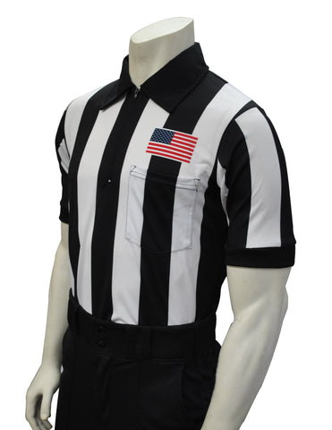 FS-USA109 - 2 1/4" Short Sleeve Football Shirt w/ USA Flag on Left Chest