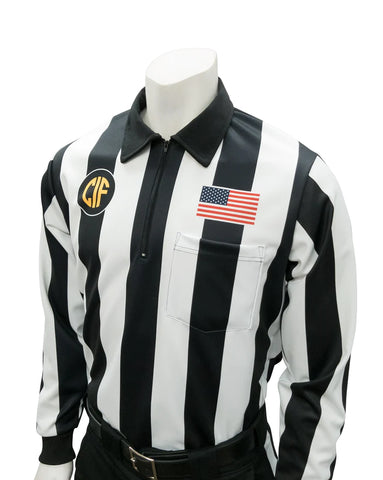 USA138CA-10209 - Smitty "Made in USA" - Dye Sub Football Long Sleeve Shirt w/ Flag over Pocket