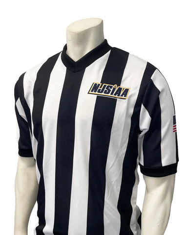 USA237NJ-607 - 20166 - Smitty "Made in USA" - "BODY FLEX" NJSIAA Men's Basketball 2 1/4" Stripe Short Sleeve Shirt