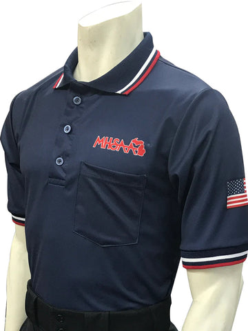 USA300MI-NY -30172- Smitty "Made in USA" - Ump Shirt Logo Above Pocket Navy