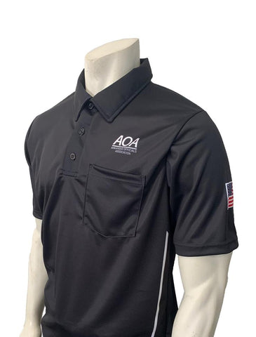 USA310AR-BLK -30040- Smitty "Made in USA" - "AOA" Short Sleeve Black Umpire Shirt