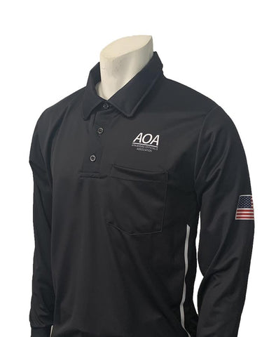 USA311AR-BLK -30080- Smitty "Made in USA" - "AOA" Long Sleeve Black Umpire Shirt