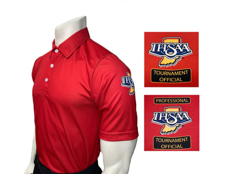 CO (CLOSE OUT)-USA400IN-RD - Smitty "Made in USA" - IHSAA Men's Short Sleeve RED Track and Cross Country Shirt