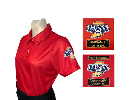 CO (CLOSE OUT)-USA402IN-RD - Smitty "Made in USA" - IHSAA Women's Short Sleeve RED Track and Cross Country Shirt