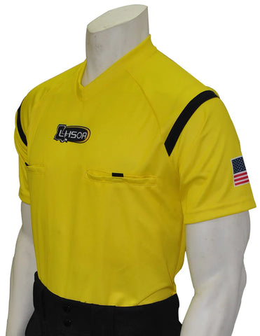 USA900LA YW - 9024 - Smitty "Made in USA" - Dye Sub Louisiana Yellow Soccer Short Sleeve Shirt